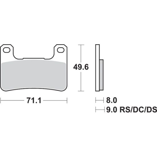 HS Street Excel Sintered Front Brake Pads BRAKE PAD SINT FR HS Street Excel Sintered Front Brake Pads BRAKE PAD SINT FR