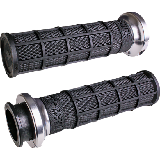 Indian Hart-Luck Signature V-Twin Lock-On™ Grips VTWIN HART LUCK BK/SIL