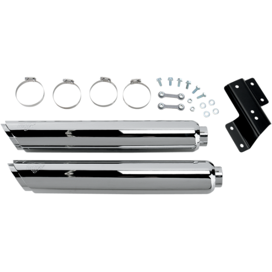 3" Round Twin Slash Slip-On Mufflers MUFFLER TW-SLS CH 7-17DLX 3" Round Twin Slash Slip-On Mufflers MUFFLER TW-SLS CH 7-17DLX