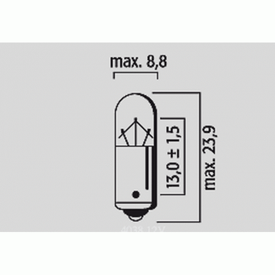 Glühlampen BULB 12V 3W BA9S 10PK