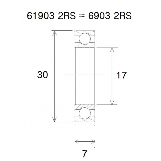 B5 Lager BEARING B5 17X30X7MM