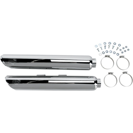 3" Round Twin Slash Slip-On Mufflers MUFFLER TW-SLS CH 07-17FB 3" Round Twin Slash Slip-On Mufflers MUFFLER TW-SLS CH 07-17FB