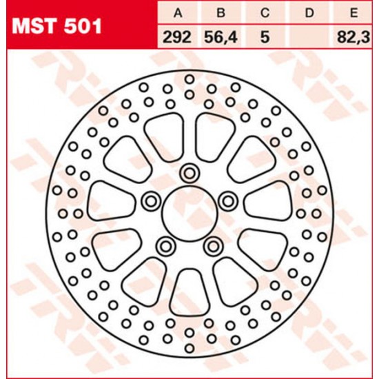 Round Fixed Brake Rotor 250-299mm REAR BRAKE DISC XL/BT