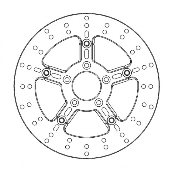 Schwimmend gelagerte Bremsscheibe, Standard, Alu BRAKE DISC FLOAT ROUND FRONT