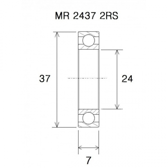 B5 Bearing BEARING B5 24X37X7MM