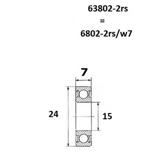 B5 Bearing BEARING B5 15X24X7MM