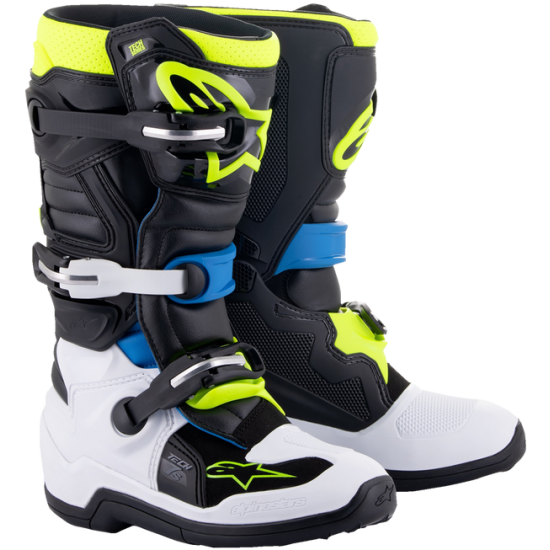 Youth Tech 7S Boots BOOT TECH7S BK/BL/YL 4