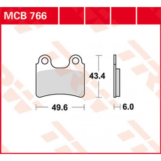 Sv Sintermetall-Bremsbeläge BRAKE PAD TRW MCB766