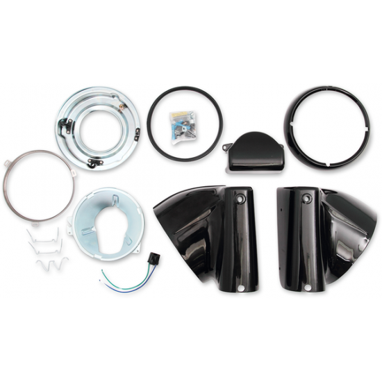 Headlight Nacelle Kit NACELLE HD.LT.BLK FLST