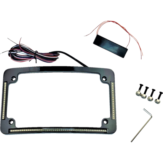 All-in-One License Plate Frame FRAME LP RADIUS BLACK