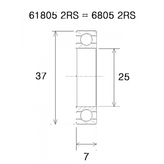 Max Lager BEARING MAX 25X37X7MM