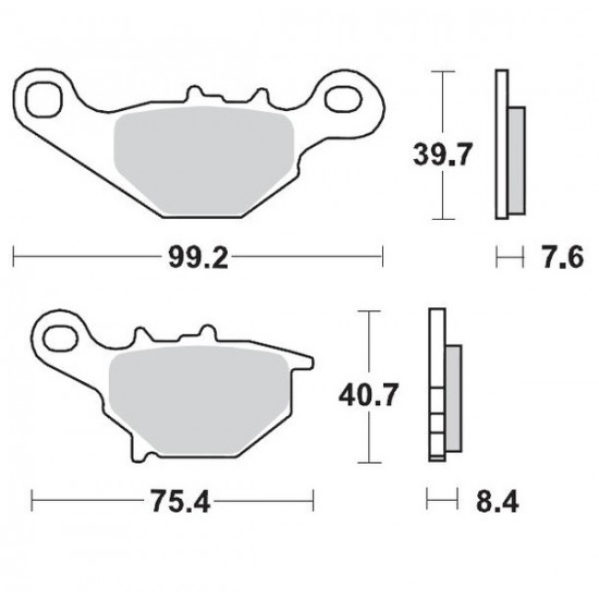 Racing GP SinderPRO Offroad Brake Pads MM RACE BRAKEPAD SUZ RM80